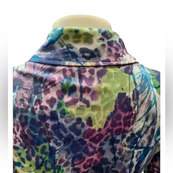 Joseph Ribkoff Water  Colour Lined jacket With 3/4 Length Rolled Sleeve 6 - Picture 5 of 11